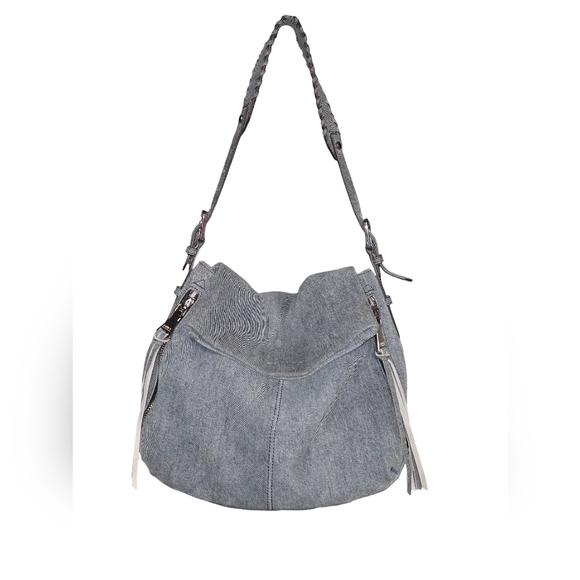 Aimee Kestenberg Vintage Vertigo Hobo Bag 100% Leather in Bright Denim - Picture 4 of 16